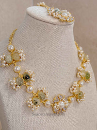 Pearl & Pale Gemstone Statement Set - SOKORA JEWELSPearl & Pale Gemstone Statement Set