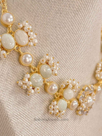 Pearl & Pale Gemstone Statement Set - SOKORA JEWELSPearl & Pale Gemstone Statement Set