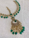 Pearly Antique Gold Mathapatti - Green - SOKORA JEWELSPearly Antique Gold Mathapatti - Green