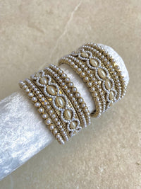 Pearly Bangle Set - Pearl - SOKORA JEWELSPearly Bangle Set - PearlBANGLES