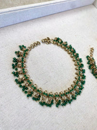 Pearly Champagne Anklets - Green - SOKORA JEWELSPearly Champagne Anklets - Green