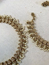 Pearly Champagne Bridal Anklets - SOKORA JEWELSPearly Champagne Bridal Anklets