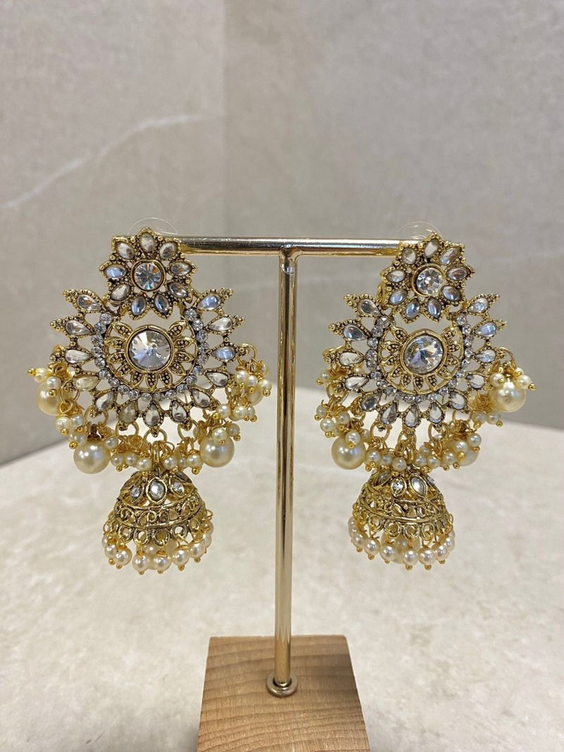 Pearly Jhumka Earrings - SOKORA JEWELSPearly Jhumka Earrings