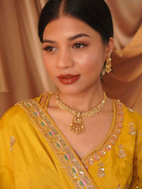 Pearly Kundan Pendant set - SOKORA JEWELSPearly Kundan Pendant set