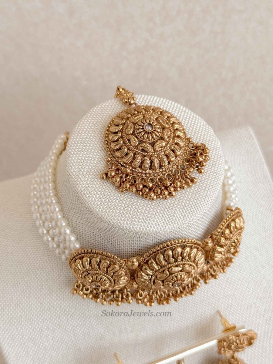 Pearly Mandala Choker set - SOKORA JEWELSPearly Mandala Choker setNECKLACE SETS