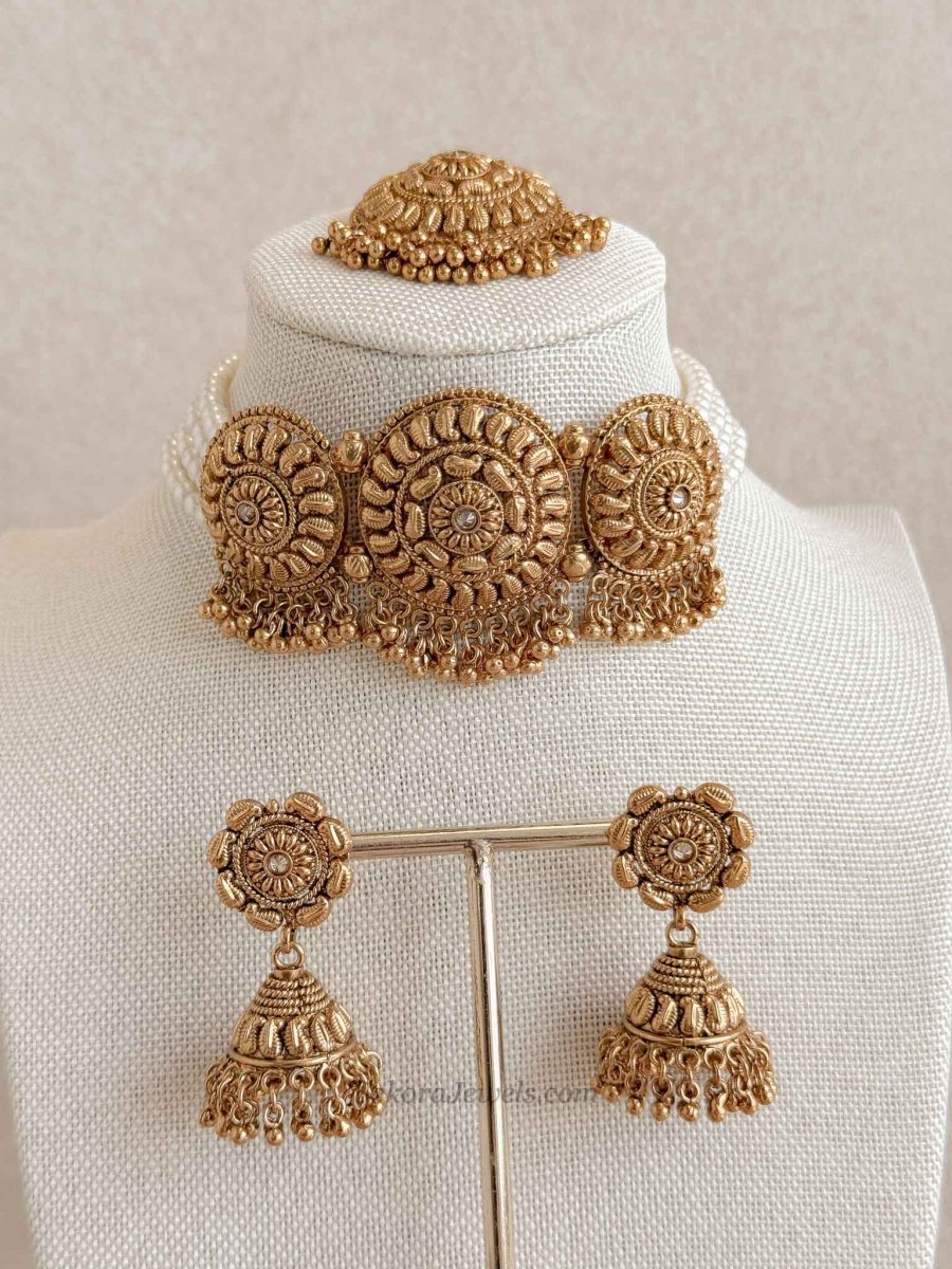 Pearly Mandala Choker set - SOKORA JEWELSPearly Mandala Choker setNECKLACE SETS