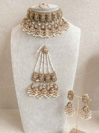 Pink Bridal Choker Set - SOKORA JEWELSPink Bridal Choker Set