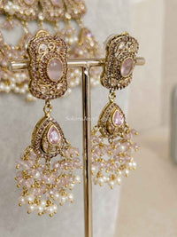 Pink Bridal Choker Set - SOKORA JEWELSPink Bridal Choker Set
