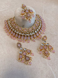 Pink Gem Necklace Set - SOKORA JEWELSPink Gem Necklace Set