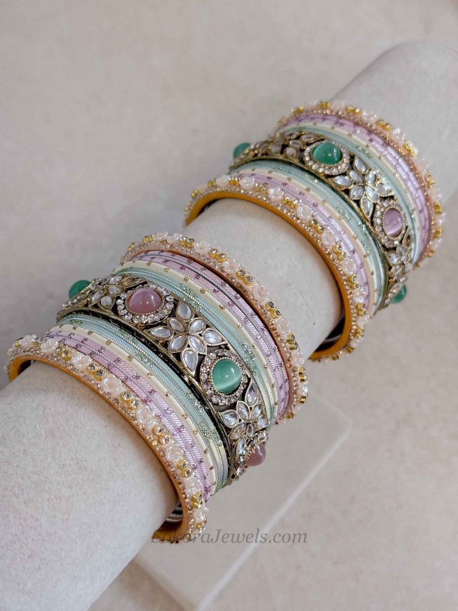 Pink Mint Bangle Set - SOKORA JEWELSPink Mint Bangle SetBANGLES