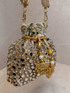 Polka Dot Mirror Detail Bag - Golden - SOKORA JEWELSPolka Dot Mirror Detail Bag - Golden