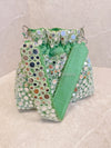 Polka Dot Mirror Detail Bag - Silver & Mint - SOKORA JEWELSPolka Dot Mirror Detail Bag - Silver & Mint