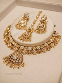 Pranamika Kundan Necklace set - SOKORA JEWELSPranamika Kundan Necklace setNECKLACE SETS