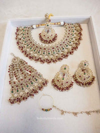 Pre Order: Customised Seema Bridal set with Multigem Detailing - SOKORA JEWELSPre Order: Customised Seema Bridal set with Multigem DetailingNECKLACE SETS