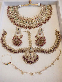 Pre Order: Customised Seema Bridal set with Multigem Detailing - SOKORA JEWELSPre Order: Customised Seema Bridal set with Multigem DetailingNECKLACE SETS