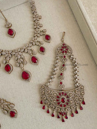 Pre Order: Customised Tear Drop American Diamond Necklace Sets - SOKORA JEWELSPre Order: Customised Tear Drop American Diamond Necklace SetsNECKLACE SETS