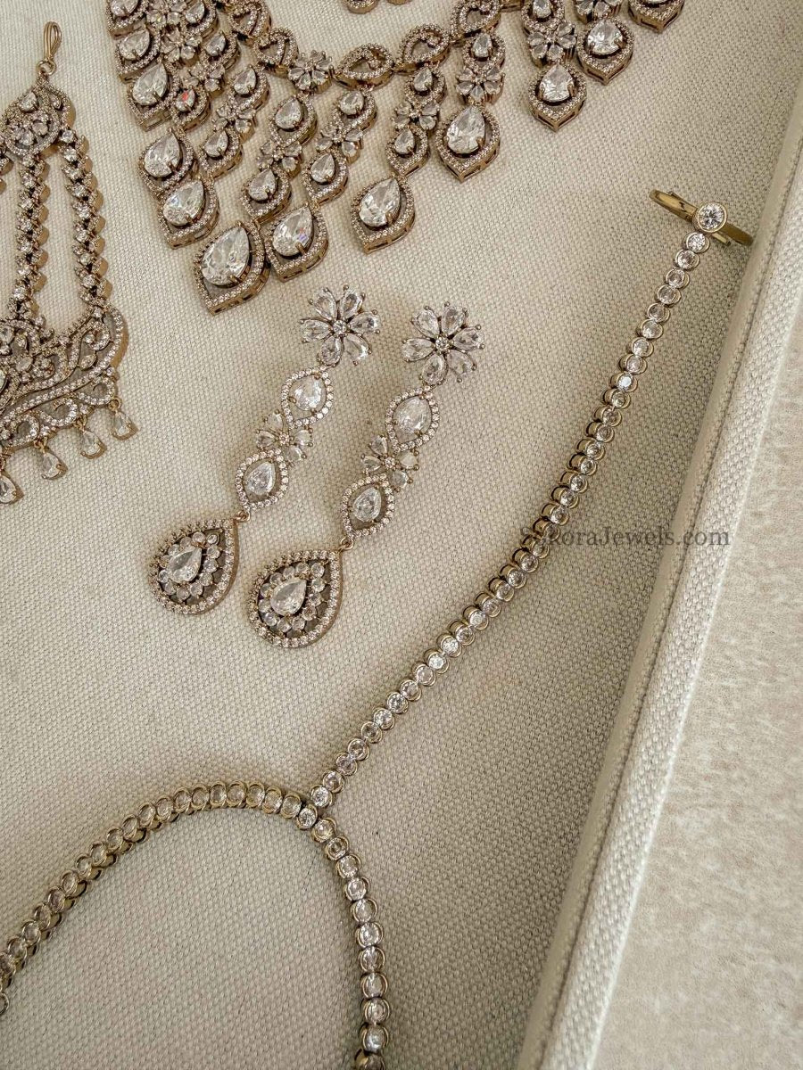 Pre Order: Customised Vine Drop Diamante Set - SOKORA JEWELSPre Order: Customised Vine Drop Diamante SetNECKLACE SETS