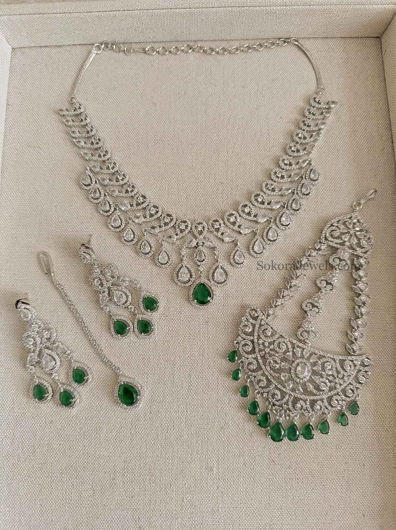 Pre Order: Customised Vines Drop Diamante Set - SOKORA JEWELSPre Order: Customised Vines Drop Diamante SetNECKLACE SETS