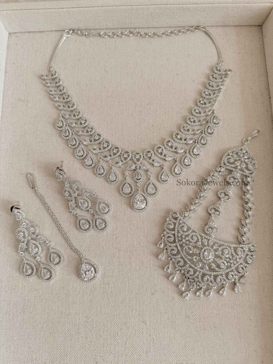 Pre Order: Customised Vines Drop Diamante Set - SOKORA JEWELSPre Order: Customised Vines Drop Diamante SetNECKLACE SETS