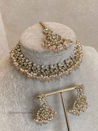 Preasha Clear Necklace Sets - 7 Colour Options - SOKORA JEWELSPreasha Clear Necklace Sets - 7 Colour Options