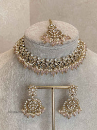 Preasha Clear Necklace Sets - 7 Colour Options - SOKORA JEWELSPreasha Clear Necklace Sets - 7 Colour Options