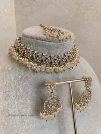 Preasha Clear Necklace Sets - 7 Colour Options - SOKORA JEWELSPreasha Clear Necklace Sets - 7 Colour Options