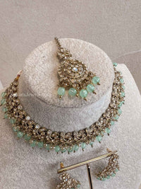 Preasha Golden Necklace Sets - SOKORA JEWELSPreasha Golden Necklace Sets