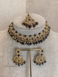 Preasha Golden Necklace Sets - 18 Colour Options - SOKORA JEWELSPreasha Golden Necklace Sets - 18 Colour Options