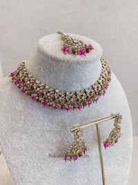 Preasha Golden Necklace Sets - SOKORA JEWELSPreasha Golden Necklace Sets