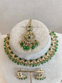 Preasha Golden Necklace Sets - SOKORA JEWELSPreasha Golden Necklace Sets