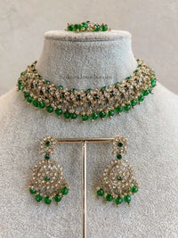 Preasha Golden Necklace Sets - SOKORA JEWELSPreasha Golden Necklace Sets