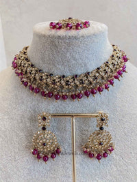 Preasha Golden Necklace Sets - SOKORA JEWELSPreasha Golden Necklace Sets