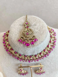Preasha Golden Necklace Sets - SOKORA JEWELSPreasha Golden Necklace Sets