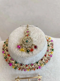 Preasha Golden Necklace Sets - SOKORA JEWELSPreasha Golden Necklace Sets