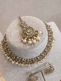 Preasha Golden Necklace Sets - SOKORA JEWELSPreasha Golden Necklace Sets