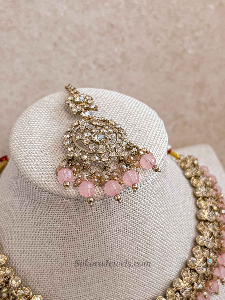 Preasha Golden Necklace Sets - SOKORA JEWELSPreasha Golden Necklace Sets