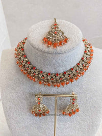 Preasha Golden Necklace Sets - SOKORA JEWELSPreasha Golden Necklace Sets