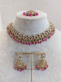 Preasha Golden Necklace Sets - SOKORA JEWELSPreasha Golden Necklace Sets