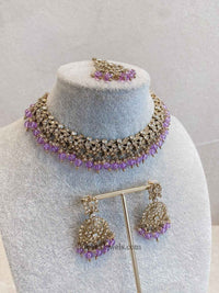 Preasha Golden Necklace Sets - SOKORA JEWELSPreasha Golden Necklace Sets