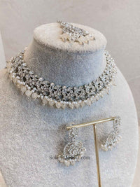 Preasha Silver Necklace Sets - SOKORA JEWELSPreasha Silver Necklace Sets