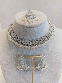 Preasha Silver Necklace Sets - SOKORA JEWELSPreasha Silver Necklace Sets