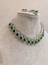 Preeti Silver Set - Green - SOKORA JEWELSPreeti Silver Set - GreenNECKLACE SETS