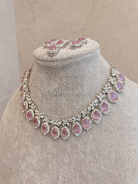 Preeti Silver Set - Light Pink - SOKORA JEWELSPreeti Silver Set - Light PinkNECKLACE SETS