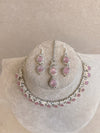 Preeti Silver Set - Light Pink - SOKORA JEWELSPreeti Silver Set - Light PinkNECKLACE SETS