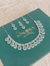 Preeti Silver Set - Mint - SOKORA JEWELSPreeti Silver Set - MintNECKLACE SETS