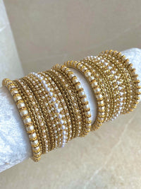 Princess Pearly Bangle Set - 2 Colour Options - SOKORA JEWELSPrincess Pearly Bangle Set - 2 Colour OptionsBANGLES