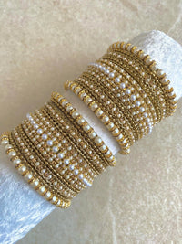 Princess Pearly Bangle Set - 2 Colour Options - SOKORA JEWELSPrincess Pearly Bangle Set - 2 Colour OptionsBANGLES