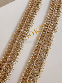 Priya Antique Gold Anklets - SOKORA JEWELSPriya Antique Gold Anklets