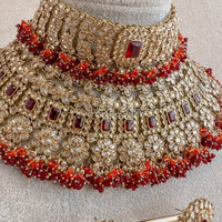 Priya Bridal Set - Maroon - SOKORA JEWELSPriya Bridal Set - Marooncustom