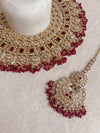 Priya Bridal Set - Maroon - SOKORA JEWELSPriya Bridal Set - Marooncustom